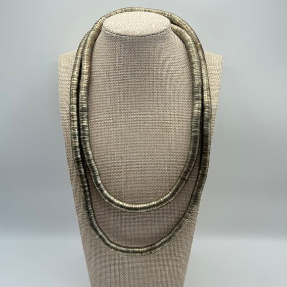 Unbranded Jewelry - Vintage Double Strand Snake Chain Necklace Gold Tone Long Layered